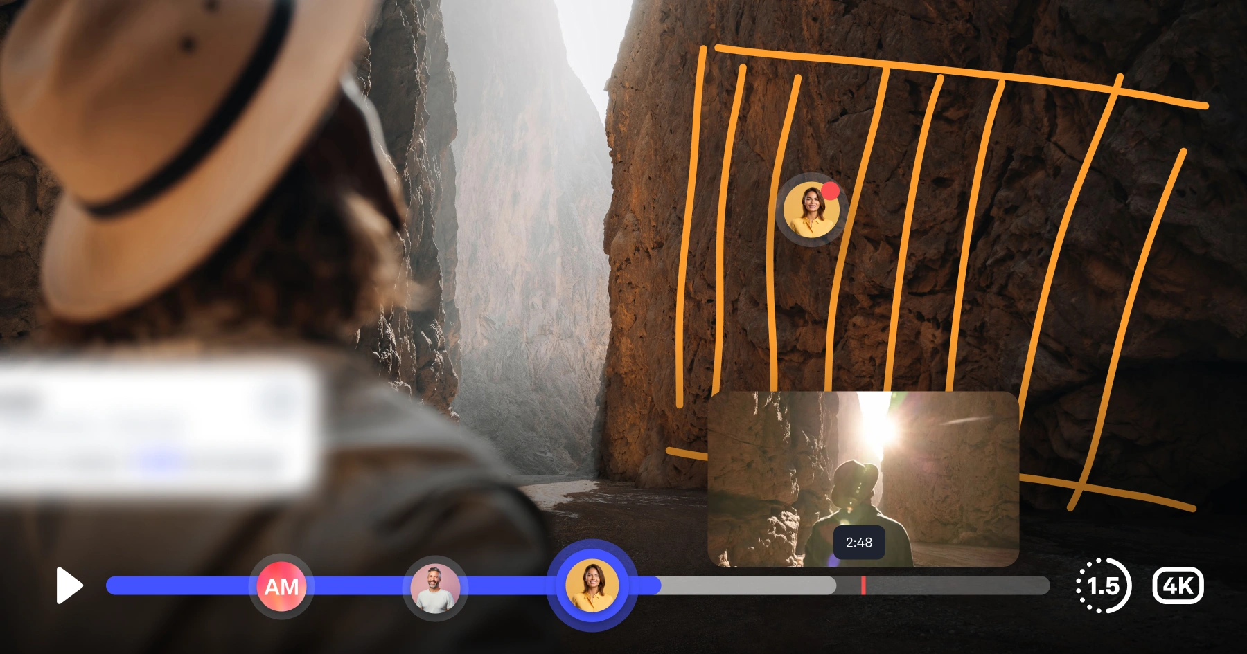 Commenting on a video frame tool with annotations
