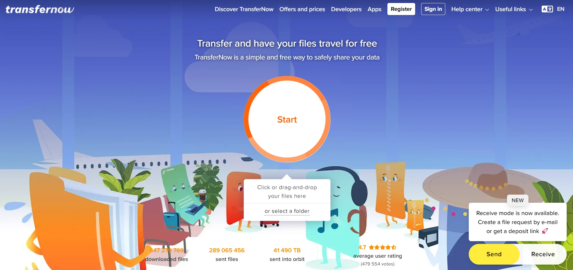 Transfernow software interface